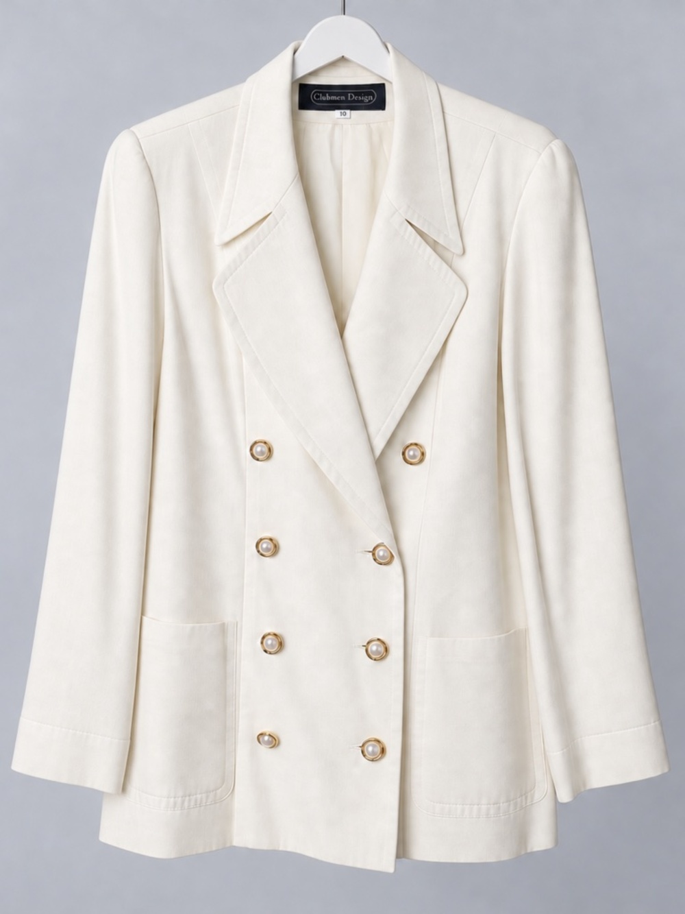 Vintage Clubmen Design Double-Breasted Blazer